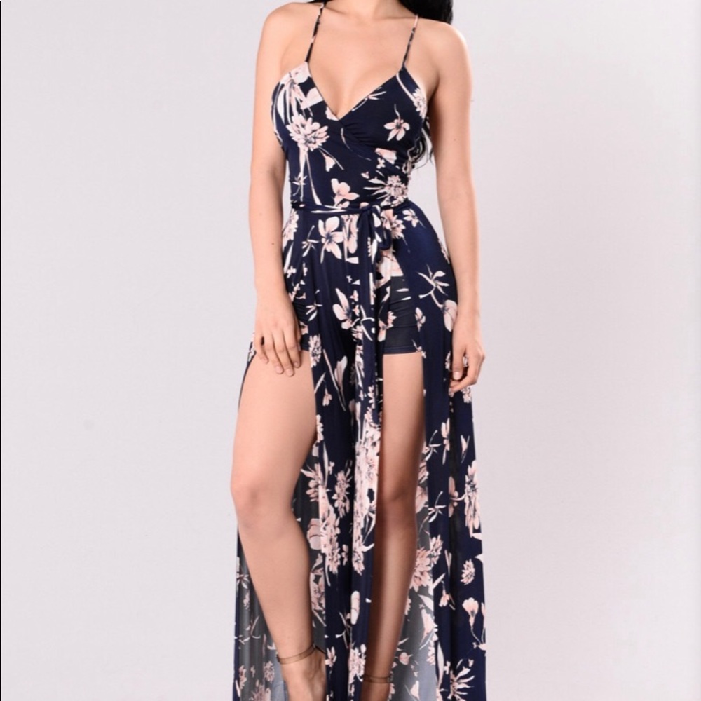 Fashion Nova floral jumpsuit